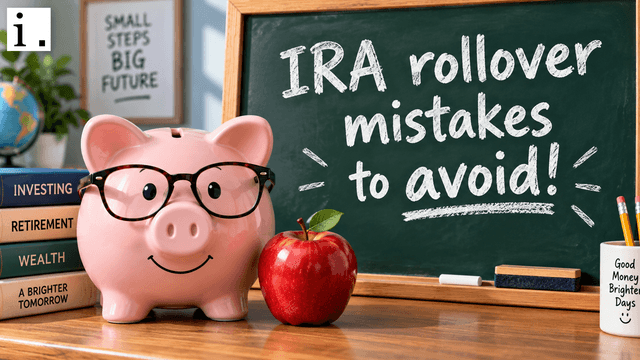 Illustration about common IRA rollover mistakes.